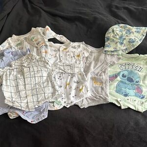 7-Piece Summer Clothing + Romper Set - 6M